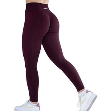 AUROLA Intensify Seamless Scrunch Leggings Women Yoga 7/8 Tummy Control Running for Workout Active P...
