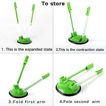 CJYSSLS Baggy Sandwich Racks Holder，Food Storage Bags Clip-Ideal Plastic Kitchen Gadget, No Hassle Cooking Solutions (2pcs), Green