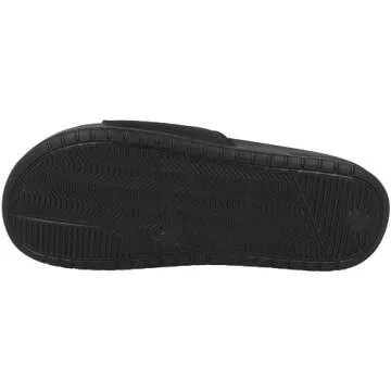 Nike Women's Benassi Just Do It Sandal in Black/Rose Gold