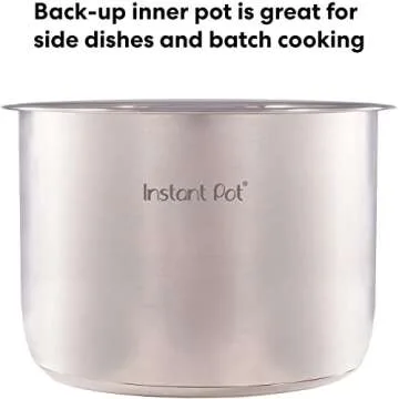 Instant Pot Stainless Steel Inner Cooking Pot Mini 3-Qt, Polished Surface, Rice Cooker, Stainless Steel Cooking Pot