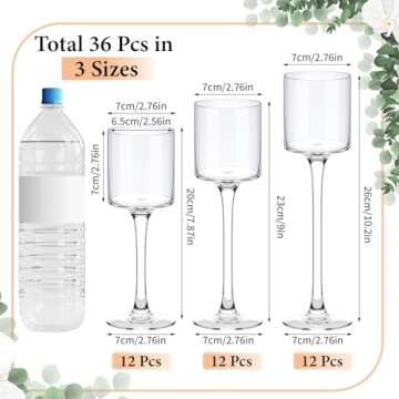 Yaomiao 36 Pcs Clear Glass Candle Holders for Weddings, Parties & Dining