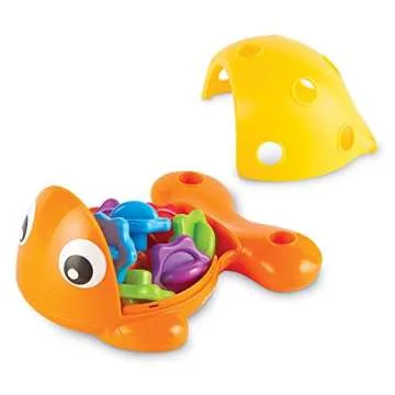 Learning Resources Finn the Fine Motor Fish - 12 Pieces, Ages 18+ months Fine Motor and Sensory Toy, Counting & Color Recognition Toys, Educational Toys for Toddlers, Toddler Montessori Toys