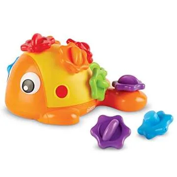 Learning Resources Finn the Fine Motor Fish - 12 Pieces, Ages 18+ months Fine Motor and Sensory Toy, Counting & Color Recognition Toys, Educational Toys for Toddlers, Toddler Montessori Toys