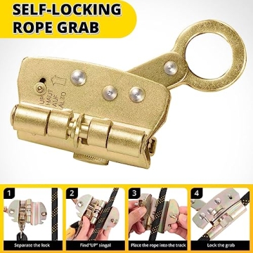 TRSMIMA Safety Lanyard 25ft Rope with Shock Absorber