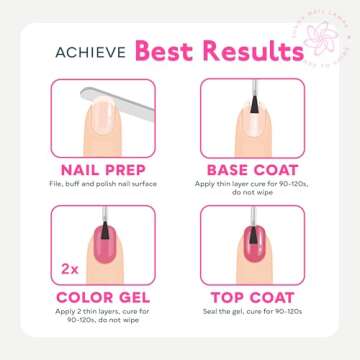 SUNUV Hema Free Gel Nail Polish Kit, 6 Colors Gel Polish Set, White Black Red Pink Silver Glitter, UV Nail Lamp Manicure Art Gift For Women and Girl