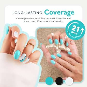 SUNUV Hema Free Gel Nail Polish Kit, 6 Colors Gel Polish Set, White Black Red Pink Silver Glitter, UV Nail Lamp Manicure Art Gift For Women and Girl