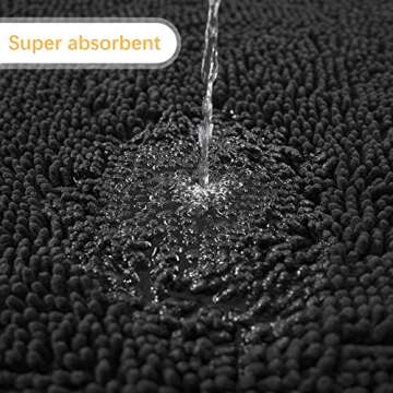 AROGAN Indoor Door Mat Entryway Rug Traps Mud and Water, Chenille Doormat for Muddy Shoes and Dog Paws, Machine Washable Doormat, Front Door Mat, Busy Area Dog Rugs for Floors, Entrance, 20x32 Inch