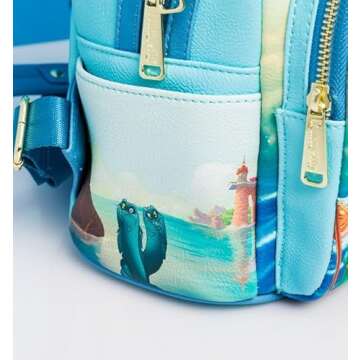 Loungefly Disney The Little Mermaid Ariel Scene Womens Double Strap Shoulder Bag Purse