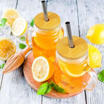 Picowe 4 Pack Bamboo Lids for Regular Standard Wide Mouth Mason Jar Storage Canning Jar Lids Ball Jars(Jars not included)