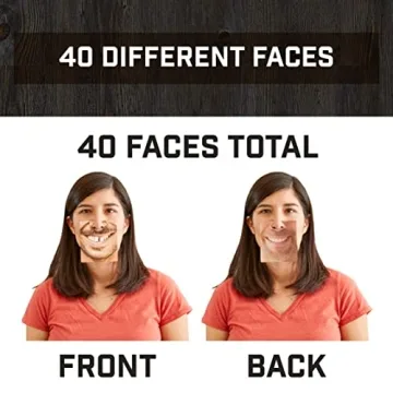 Paladone Gentlemans Club Face Drink Coasters - 20 Hilarious Double Sided Drink Coasters (40 Fun Faces)