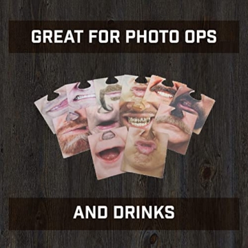 Paladone Gentlemans Club Face Drink Coasters - 20 Hilarious Double Sided Drink Coasters (40 Fun Faces)