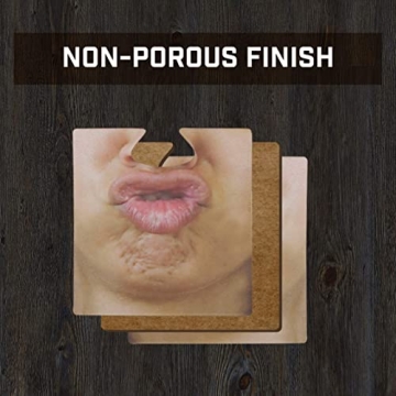 Paladone Gentlemans Club Face Drink Coasters - 20 Hilarious Double Sided Drink Coasters (40 Fun Faces)