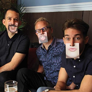 Paladone Gentlemans Club Face Drink Coasters - 20 Hilarious Double Sided Drink Coasters (40 Fun Faces)