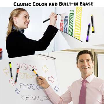 sunacme Magnetic Dry Erase Markers Fine Tip, 16-Pack Whiteboard Markers, Fine Point Dry Erase Marker with Eraser Cap, Low Odor White Board Markers for Kids Teachers Office & School Supplies