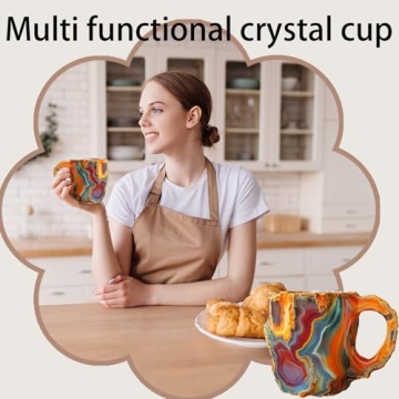 Unique 2025 Mineral Crystal Coffee Mugs in Vibrant Colors