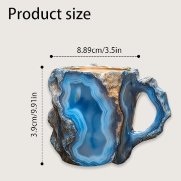 Unique 2025 Mineral Crystal Coffee Mugs in Vibrant Colors
