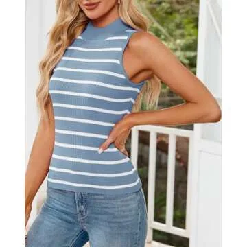 BellaDila Women's Striped Tank Top - Chic & Versatile Fashion Essential