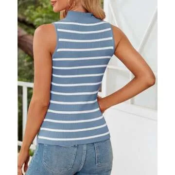 BellaDila Women's Striped Tank Top - Chic & Versatile Fashion Essential