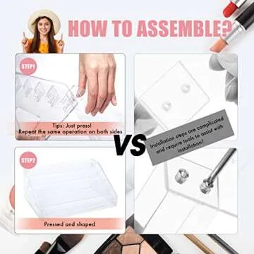 ALUYUYO Nail Polish Organizer Sunglass Organizer - 5 Layers Nail Polish Holder Sunglass Holder - Acrylic Nail Polish Stand Sunglass Display Stand - Nail Polish Rack Sunglass Display Rack - Clear