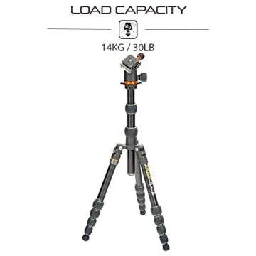 3 Legged Thing Punks Corey Magnesium Alloy Ultra-Compact Travel Tripod - Adjustable, Multi-use Camera Tripod with Detachable Monopod Leg (COREYBLACK)