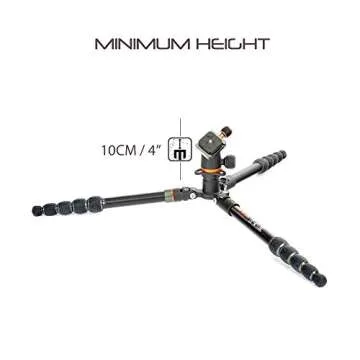 3 Legged Thing Punks Corey Magnesium Alloy Ultra-Compact Travel Tripod - Adjustable, Multi-use Camera Tripod with Detachable Monopod Leg (COREYBLACK)