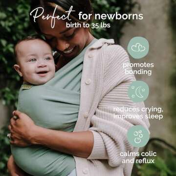 Boba Baby Wrap Carrier - Original Baby Carrier Wrap, Baby Sling for Newborns - Baby Wearing Essentia...