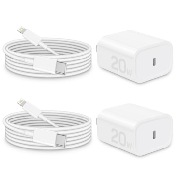 Phone Charger Fast Charging, 【MFi Certified】 2-Pack 20W USB C Fast Charger with 6FT Fast Chargin...