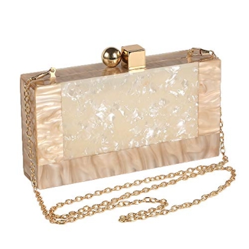 Menurra Iridescent Acrylic Evening Clutch for Women