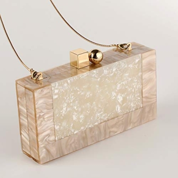 Menurra Iridescent Acrylic Evening Clutch for Women