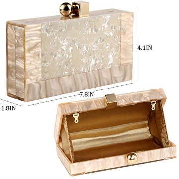 Menurra Iridescent Acrylic Evening Clutch for Women