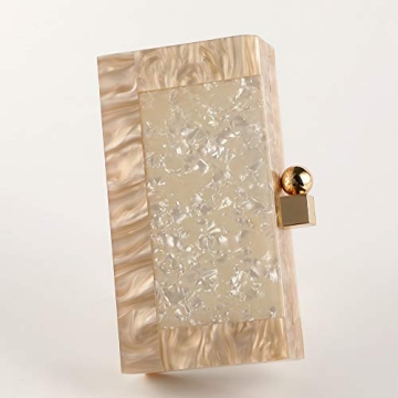Menurra Iridescent Acrylic Evening Clutch for Women
