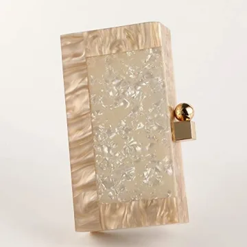 Menurra Iridescent Acrylic Evening Clutch for Women