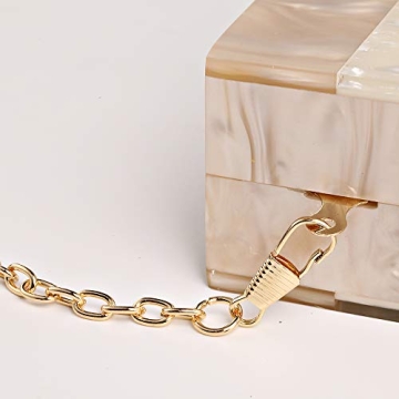 Menurra Iridescent Acrylic Evening Clutch for Women