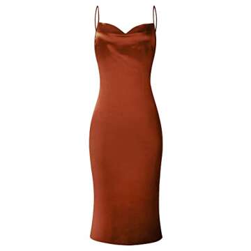 Stylish xxxiticat Satin Midi Dress for Women