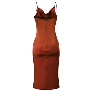 Stylish xxxiticat Satin Midi Dress for Women