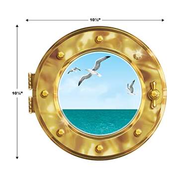 Cruise Ship Porthole Peel 'N Place 12" x 15" Sh 1/Pkg