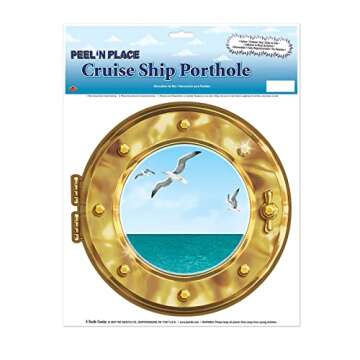 Cruise Ship Porthole Peel 'N Place 12" x 15" Sh 1/Pkg