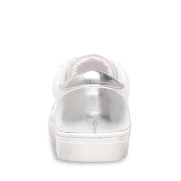 STEVEN by Steve Madden Women's REZZA Sneaker, White, 9 M US