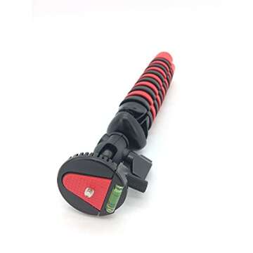 Acuvar 12" Inch Flexible Camera Tripod with Wrapable Disc Legs & Quick Release Plate + Universal Smartphone Mount for All Smartphones