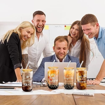 Employee Appreciation Glass Cup Set for Staff Gifts