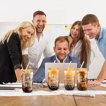 Employee Appreciation Glass Cup Set for Staff Gifts