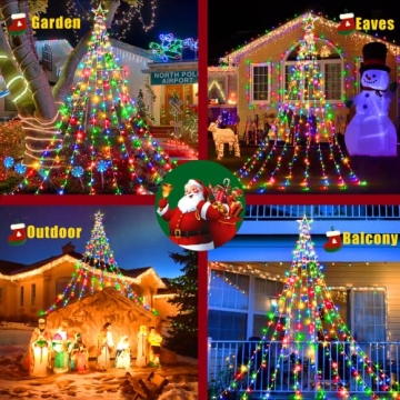 Stunning 12ft LED Christmas Tree Lights for Holiday Decor