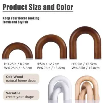 XMGZQ Neutral Home Decor Aesthetic,Living Room Decor and Accessories,Japanese Entryway Decor Objects,Bookshelf Decor,Decorative Books for Home Decor Accents,Coffee Table Decor Items,Brown Wood Arch