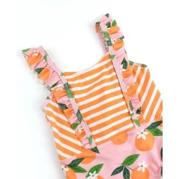 RuffleButts Orange You The Sweetest Pinafore One Piece - 12-18m