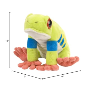 Wild Republic Red-Eyed Tree Frog Plush Toy 12 inches