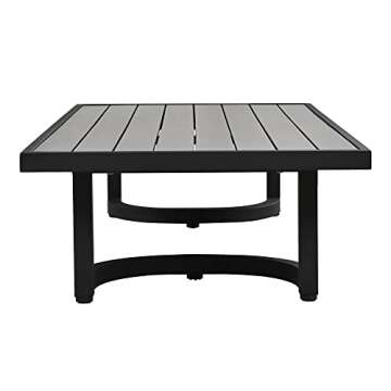 LUMISOL 4-Piece Aluminum Patio Furniture Set, Patio Conversation Set with Coffee Table, Outdoor Sectional Metal Sofa with Cushions for Balcony, Lawn, Backyard, Poolside (Beige)