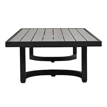 LUMISOL 4-Piece Aluminum Patio Furniture Set, Patio Conversation Set with Coffee Table, Outdoor Sectional Metal Sofa with Cushions for Balcony, Lawn, Backyard, Poolside (Beige)