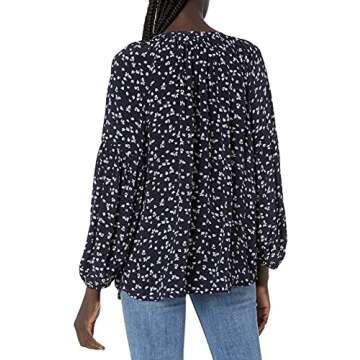 VELVET BY GRAHAM & SPENCER Women's Bessy Midnight Floral Blouse, L