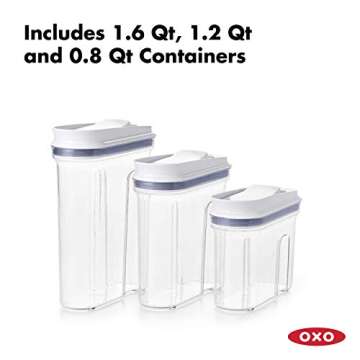 OXO Good Grips Mini All Purpose Dispenser Set - 3 Pack,Clear,3 Piece Mini Set