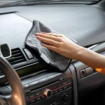 Life Miracle Nano Towels Minis - Amazing Eco Fabric That Cleans Virtually Any Surface with Only Water. Travel Size. No More Paper Towels Or Toxic Chemicals. 4-Pack (8x8, Grey)